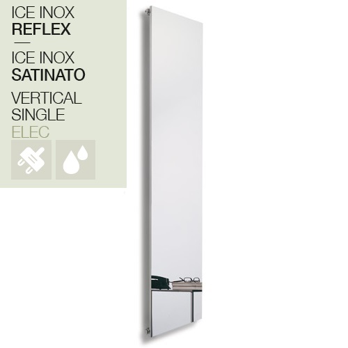 Caleido Ice Inox Elektro Paneelheizkörper, Plattenheizkörper, Heizwand elektrisch, chrom/ satiniert